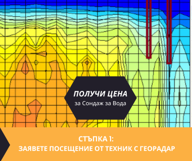 Геофизично проучване на вода с георадари преди изграждане на сондаж за вода в имот за Димитровград .